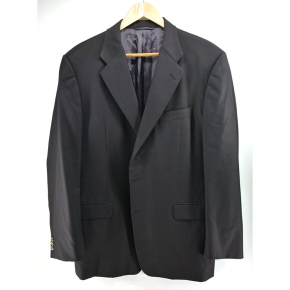 Hickey Freeman 44 Reg‎ Black Boardroom Piana Tasmanian Super 120s Blazer